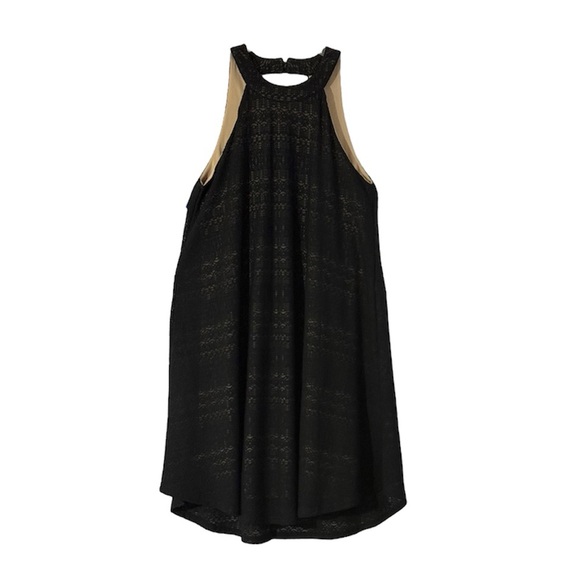 Francesca’s Alya Lace Halter Sleeveless Shift Dress Lined Keyhole Back Small NEW - Picture 1 of 12